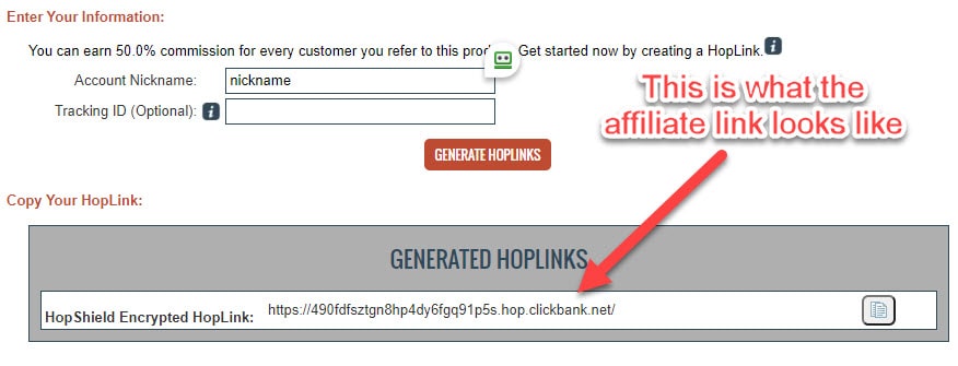 what is an affiliate tracking link
