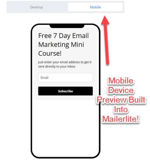 Mobile optimized email marketing for mobile