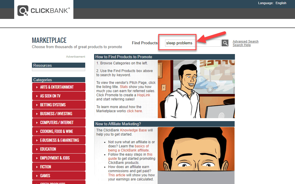 using the clickbank marketplace to find products to promote on reddit