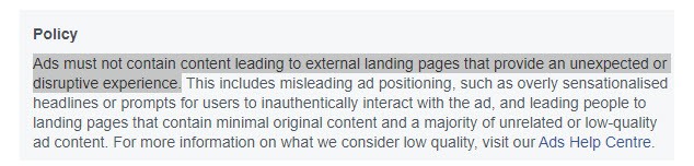 are autoplay videos allowed on landing pages facebook ads