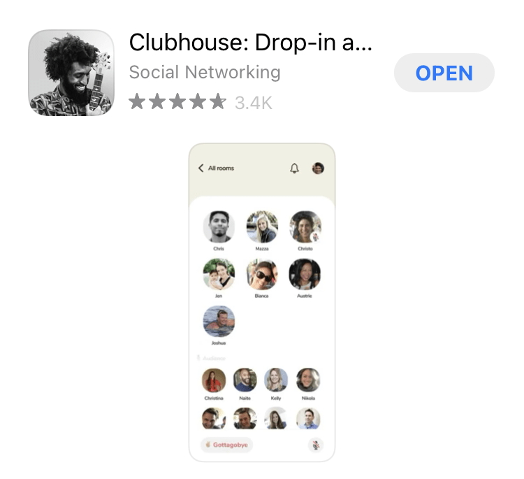 the clubhouse social media app for iphone and android